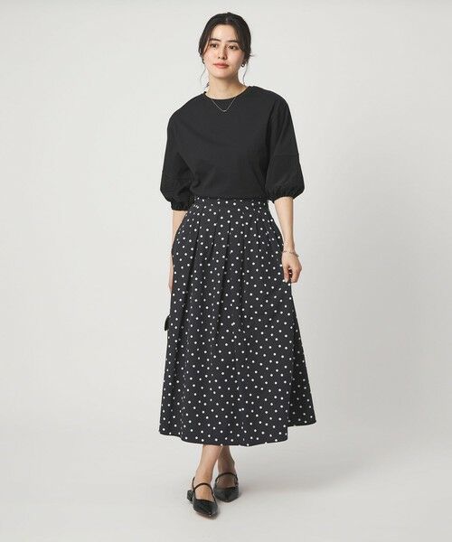 green label relaxing / グリーンレーベル リラクシング ロング・マキシ丈スカート | タック フレア スカート 2 ドット | 詳細2