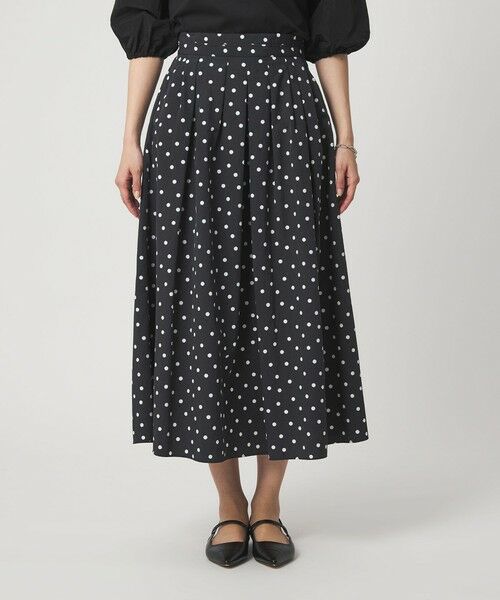 green label relaxing / グリーンレーベル リラクシング ロング・マキシ丈スカート | タック フレア スカート 2 ドット | 詳細4