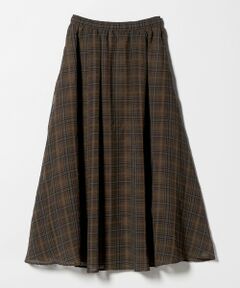 green label relaxing / グリーンレーベル リラクシング ロング・マキシ丈スカート | シアー チェック ロング スカート