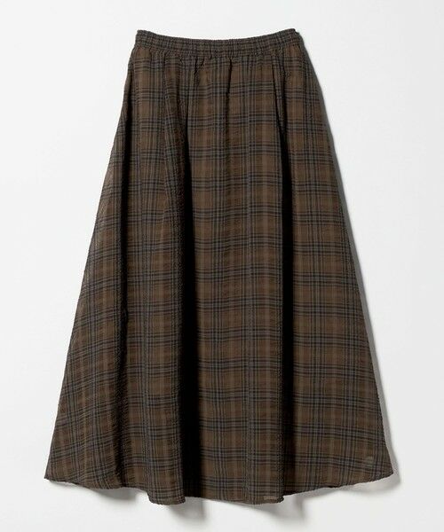 green label relaxing / グリーンレーベル リラクシング ロング・マキシ丈スカート | シアー チェック ロング スカート | 詳細1