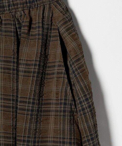 green label relaxing / グリーンレーベル リラクシング ロング・マキシ丈スカート | シアー チェック ロング スカート | 詳細3