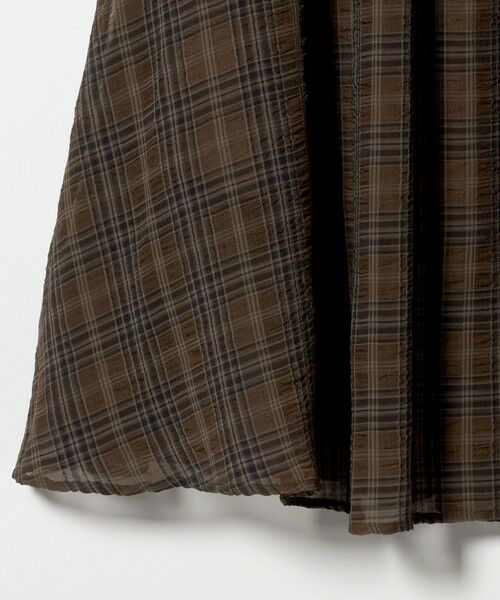 green label relaxing / グリーンレーベル リラクシング ロング・マキシ丈スカート | シアー チェック ロング スカート | 詳細5