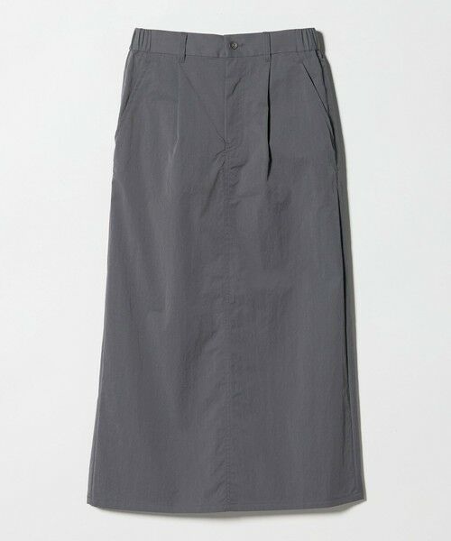 green label relaxing / グリーンレーベル リラクシング ロング・マキシ丈スカート | グロッシー スカート（DK.GRAY）
