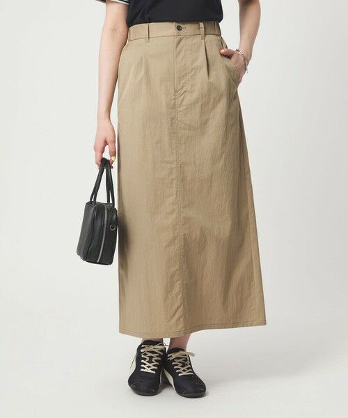 green label relaxing / グリーンレーベル リラクシング ロング・マキシ丈スカート | グロッシー スカート（BEIGE）