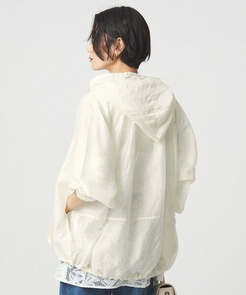 green label relaxing / グリーンレーベル リラクシング ブルゾン | シアー ギャザー フード ブルゾン | 詳細2