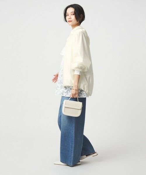 green label relaxing / グリーンレーベル リラクシング ブルゾン | シアー ギャザー フード ブルゾン | 詳細6