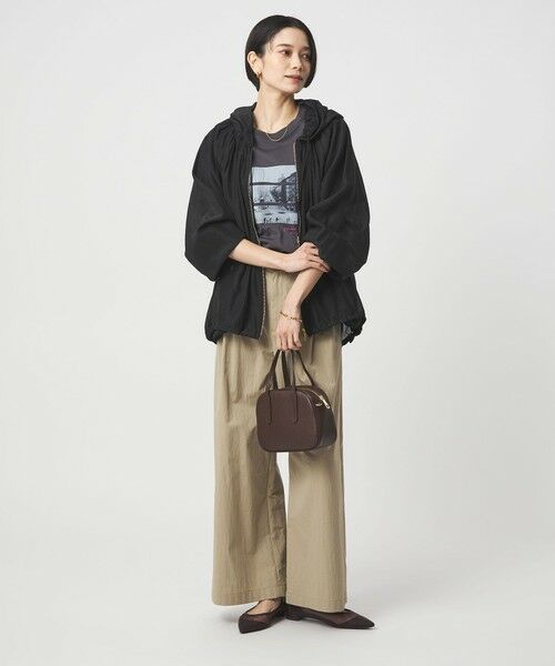 green label relaxing / グリーンレーベル リラクシング ブルゾン | シアー ギャザー フード ブルゾン | 詳細14