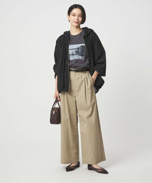 green label relaxing / グリーンレーベル リラクシング ブルゾン | シアー ギャザー フード ブルゾン | 詳細13