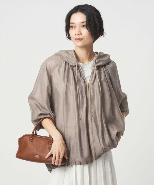 green label relaxing / グリーンレーベル リラクシング ブルゾン | シアー ギャザー フード ブルゾン | 詳細16