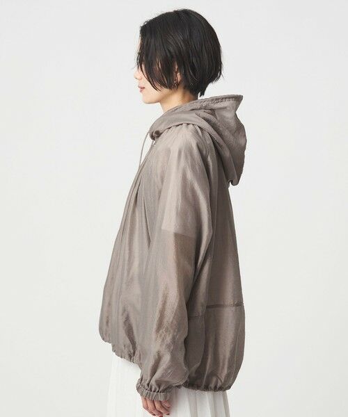 green label relaxing / グリーンレーベル リラクシング ブルゾン | シアー ギャザー フード ブルゾン | 詳細21