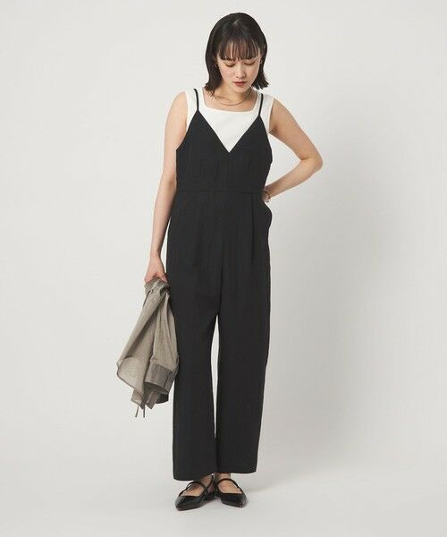 green label relaxing / グリーンレーベル リラクシング サロペット・オールインワン | ［size SHORT/TALLあり］フィブリル Vネック オールインワン | 詳細2