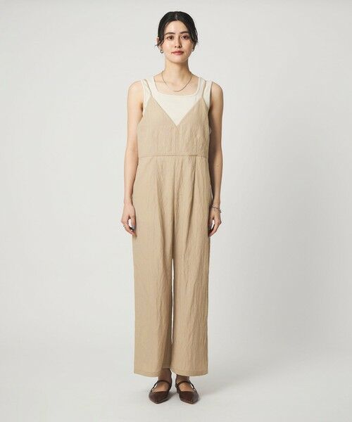 green label relaxing / グリーンレーベル リラクシング サロペット・オールインワン | ［size SHORT/TALLあり］フィブリル Vネック オールインワン | 詳細14