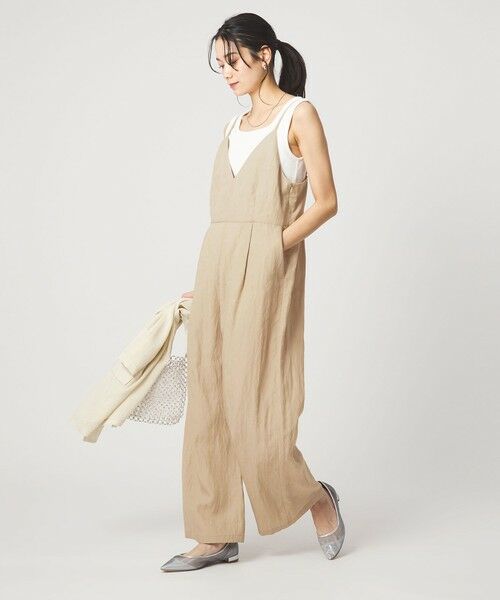 green label relaxing / グリーンレーベル リラクシング サロペット・オールインワン | ［size SHORT/TALLあり］フィブリル Vネック オールインワン | 詳細11