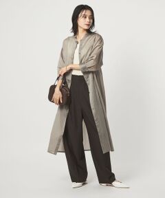 green label relaxing / グリーンレーベル リラクシング ロング・マキシ丈ワンピース | シアー ストライプ シャツワンピース