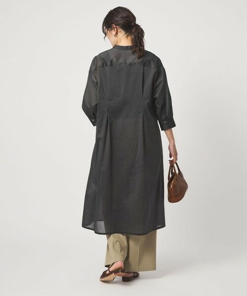 green label relaxing / グリーンレーベル リラクシング ロング・マキシ丈ワンピース | シアー ストライプ シャツワンピース | 詳細11