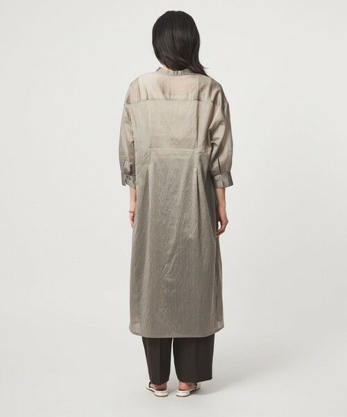 green label relaxing / グリーンレーベル リラクシング ロング・マキシ丈ワンピース | シアー ストライプ シャツワンピース | 詳細18