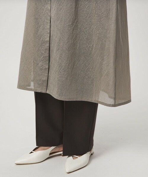 green label relaxing / グリーンレーベル リラクシング ロング・マキシ丈ワンピース | シアー ストライプ シャツワンピース | 詳細21