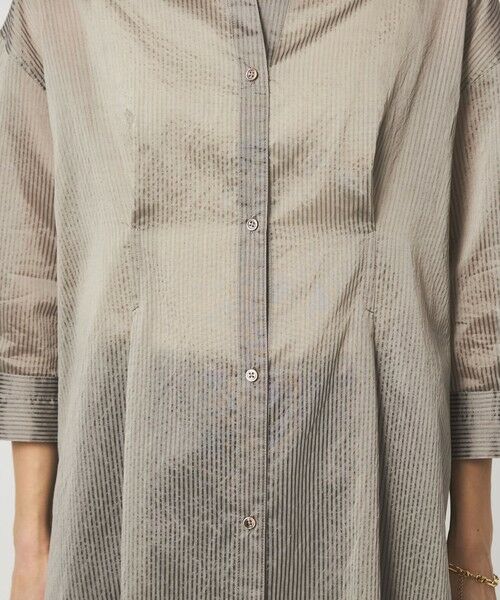 green label relaxing / グリーンレーベル リラクシング ロング・マキシ丈ワンピース | シアー ストライプ シャツワンピース | 詳細22
