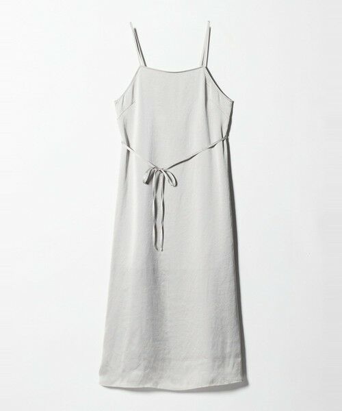 green label relaxing / グリーンレーベル リラクシング ミニ丈・ひざ丈ワンピース | ライトサテン キャミソール ワンピース（OFF WHITE）