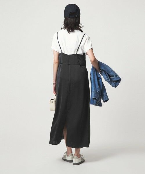 green label relaxing / グリーンレーベル リラクシング ミニ丈・ひざ丈ワンピース | ライトサテン キャミソール ワンピース | 詳細10