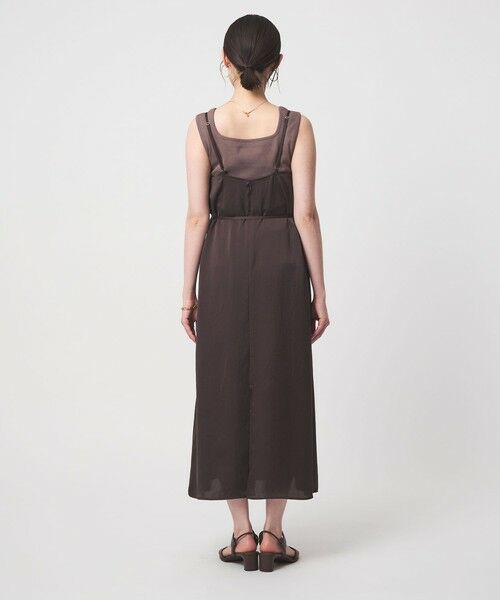 green label relaxing / グリーンレーベル リラクシング ミニ丈・ひざ丈ワンピース | ライトサテン キャミソール ワンピース | 詳細19