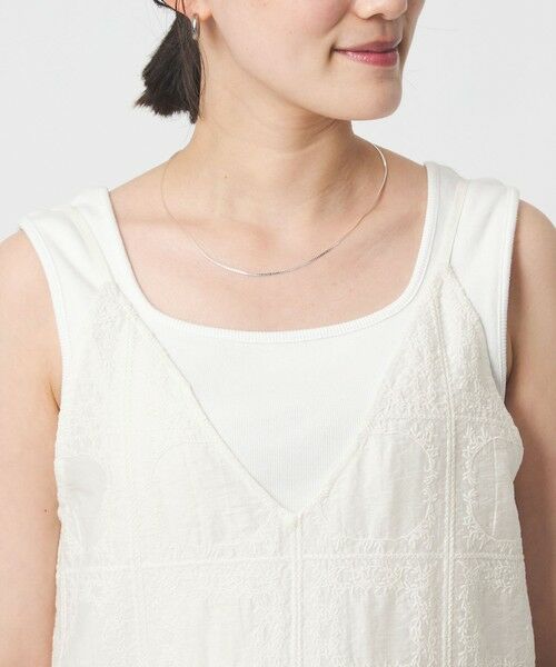 green label relaxing / グリーンレーベル リラクシング ロング・マキシ丈ワンピース | シアー クロス ステッチ ワンピース | 詳細9