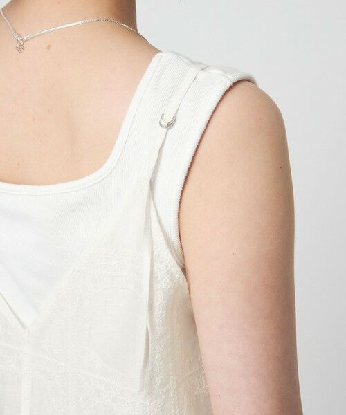 green label relaxing / グリーンレーベル リラクシング ロング・マキシ丈ワンピース | シアー クロス ステッチ ワンピース | 詳細11