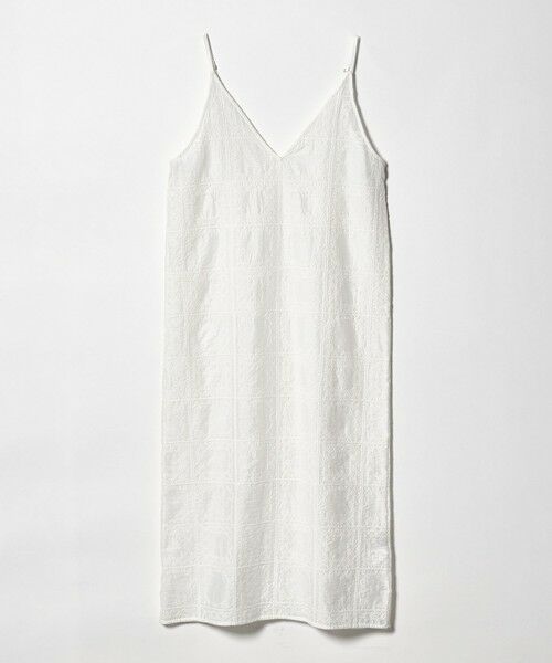 green label relaxing / グリーンレーベル リラクシング ロング・マキシ丈ワンピース | シアー クロス ステッチ ワンピース | 詳細15