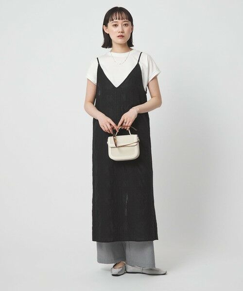 green label relaxing / グリーンレーベル リラクシング ロング・マキシ丈ワンピース | シアー クロス ステッチ ワンピース | 詳細17