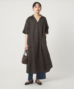 green label relaxing / グリーンレーベル リラクシング ロング・マキシ丈ワンピース | ［size SHORTあり］リネン シャツ ワンピース