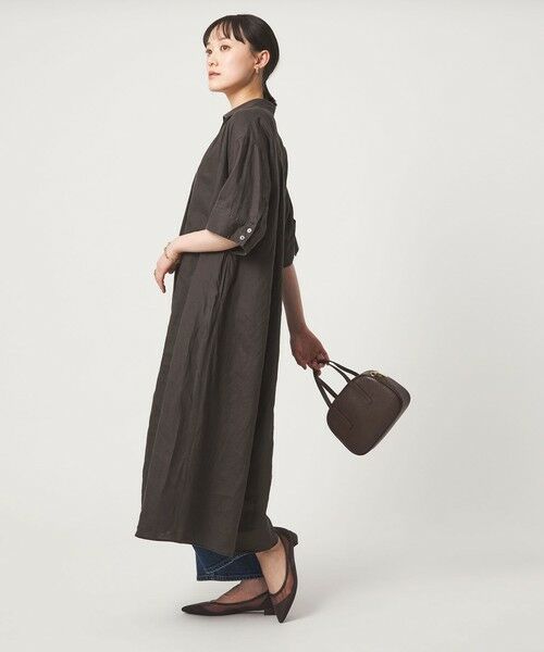 green label relaxing / グリーンレーベル リラクシング ロング・マキシ丈ワンピース | ［size SHORTあり］リネン シャツ ワンピース | 詳細1