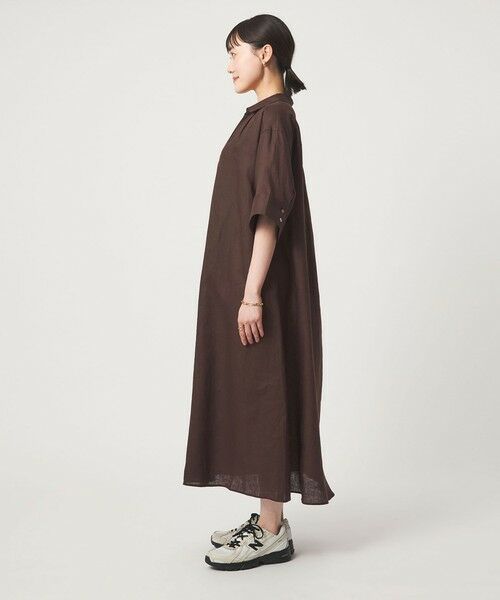green label relaxing / グリーンレーベル リラクシング ロング・マキシ丈ワンピース | ［size SHORTあり］リネン シャツ ワンピース | 詳細10