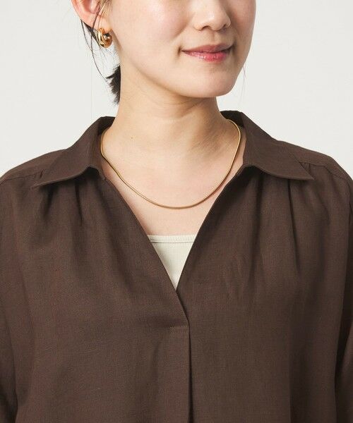 green label relaxing / グリーンレーベル リラクシング ロング・マキシ丈ワンピース | ［size SHORTあり］リネン シャツ ワンピース | 詳細12