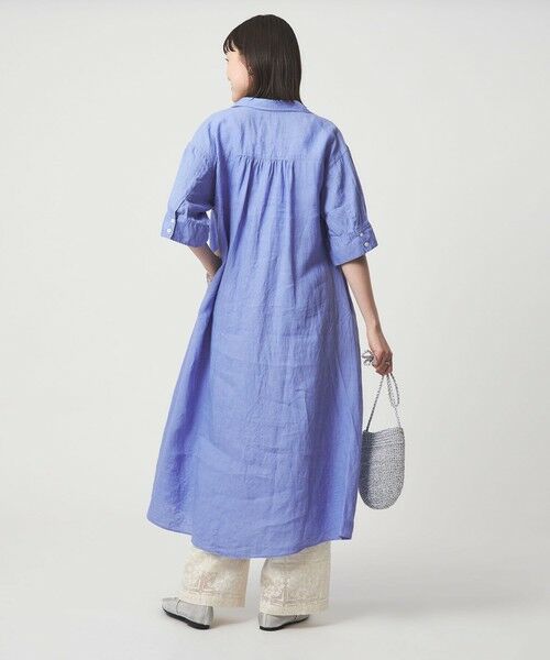 green label relaxing / グリーンレーベル リラクシング ロング・マキシ丈ワンピース | ［size SHORTあり］リネン シャツ ワンピース | 詳細26