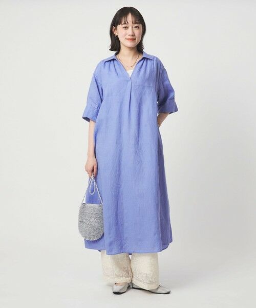 green label relaxing / グリーンレーベル リラクシング ロング・マキシ丈ワンピース | ［size SHORTあり］リネン シャツ ワンピース | 詳細24