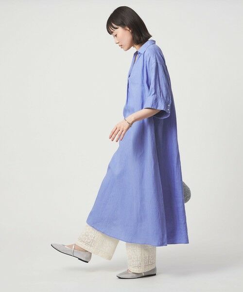 green label relaxing / グリーンレーベル リラクシング ロング・マキシ丈ワンピース | ［size SHORTあり］リネン シャツ ワンピース | 詳細25