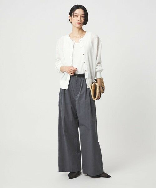 green label relaxing / グリーンレーベル リラクシング カーディガン・ボレロ | シアー サーマル 2WAY カーディガン | 詳細2