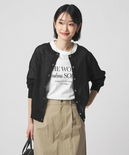 green label relaxing / グリーンレーベル リラクシング カーディガン・ボレロ | シアー サーマル 2WAY カーディガン | 詳細5