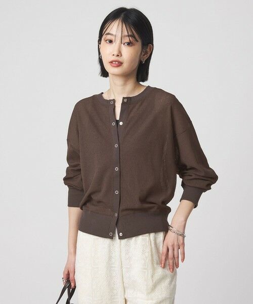 green label relaxing / グリーンレーベル リラクシング カーディガン・ボレロ | シアー サーマル 2WAY カーディガン | 詳細9