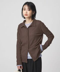 green label relaxing / グリーンレーベル リラクシング カーディガン・ボレロ | シアー サーマル ポロカーディガン