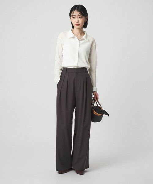 green label relaxing / グリーンレーベル リラクシング カーディガン・ボレロ | シアー サーマル ポロカーディガン | 詳細4