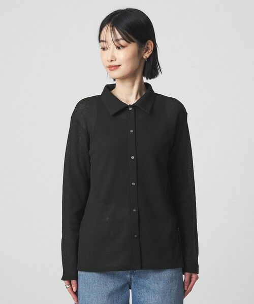 green label relaxing / グリーンレーベル リラクシング カーディガン・ボレロ | シアー サーマル ポロカーディガン | 詳細12