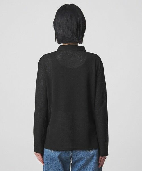 green label relaxing / グリーンレーベル リラクシング カーディガン・ボレロ | シアー サーマル ポロカーディガン | 詳細14