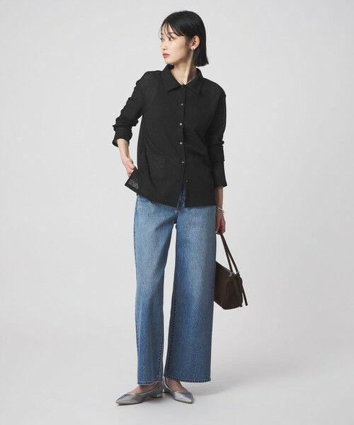 green label relaxing / グリーンレーベル リラクシング カーディガン・ボレロ | シアー サーマル ポロカーディガン | 詳細11