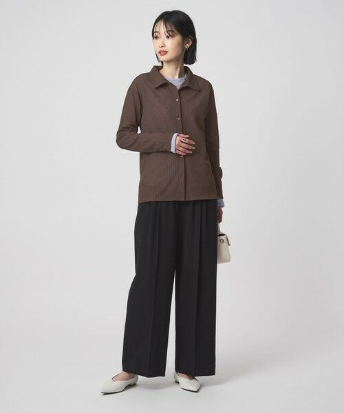 green label relaxing / グリーンレーベル リラクシング カーディガン・ボレロ | シアー サーマル ポロカーディガン | 詳細21