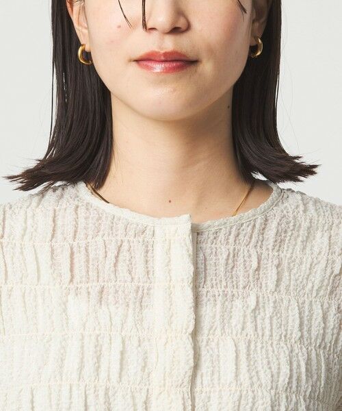 green label relaxing / グリーンレーベル リラクシング カーディガン・ボレロ | 【WEB限定】＜at ease＞シアー サッカーライク クルーネック カーディガン | 詳細8