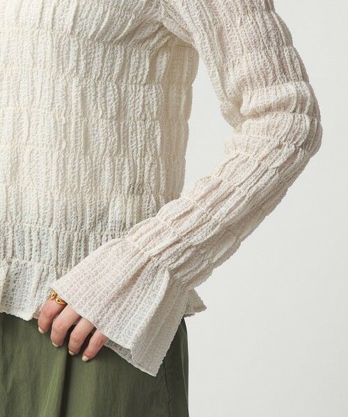 green label relaxing / グリーンレーベル リラクシング カーディガン・ボレロ | 【WEB限定】＜at ease＞シアー サッカーライク クルーネック カーディガン | 詳細9