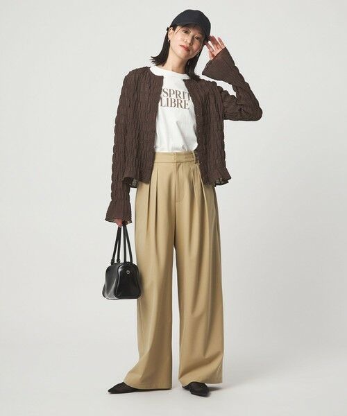 green label relaxing / グリーンレーベル リラクシング カーディガン・ボレロ | 【WEB限定】＜at ease＞シアー サッカーライク クルーネック カーディガン | 詳細14