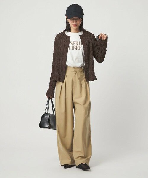 green label relaxing / グリーンレーベル リラクシング カーディガン・ボレロ | 【WEB限定】＜at ease＞シアー サッカーライク クルーネック カーディガン | 詳細15