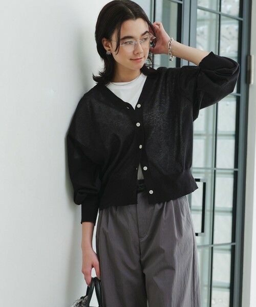 green label relaxing / グリーンレーベル リラクシング カーディガン・ボレロ | 【結論シリーズ】ビューティーネック2WAYカーデ ウォッシャブル | 詳細1